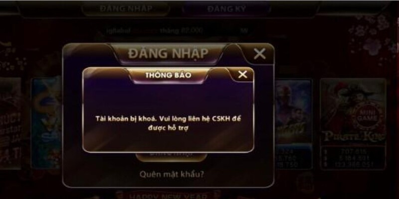 Trường hợp bị khóa tài khoản game trước khi rút tiền có thể do vi phạm quy định nhà cái